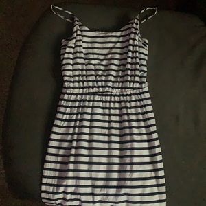 Stripped spaghettini strapped dress
